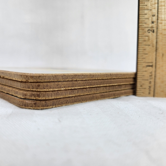 Manorcraft COASTERS Set of 4 Sunshine Sunflowers Cork Backing Classic Collection - Picture 5 of 7